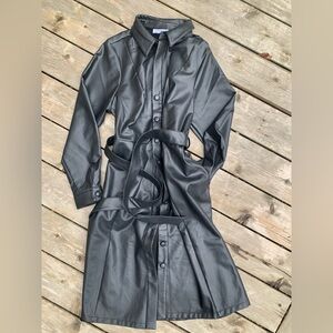 Addition Elle Montréal Faux Leather Trench Coat / Manteau Effet Cuir Taille 16